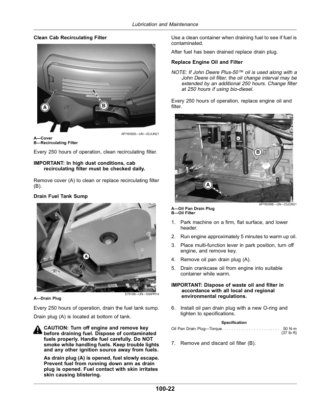John Deere W260R, W235R Self-Propelled Windrower (000000-509999),(North American) Operator's Manual (OMFH352956) - Image 3