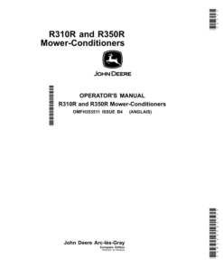 John Deere R310R, R350R Mower-Conditioner (European) Operator's Manual (OMFH353511)
