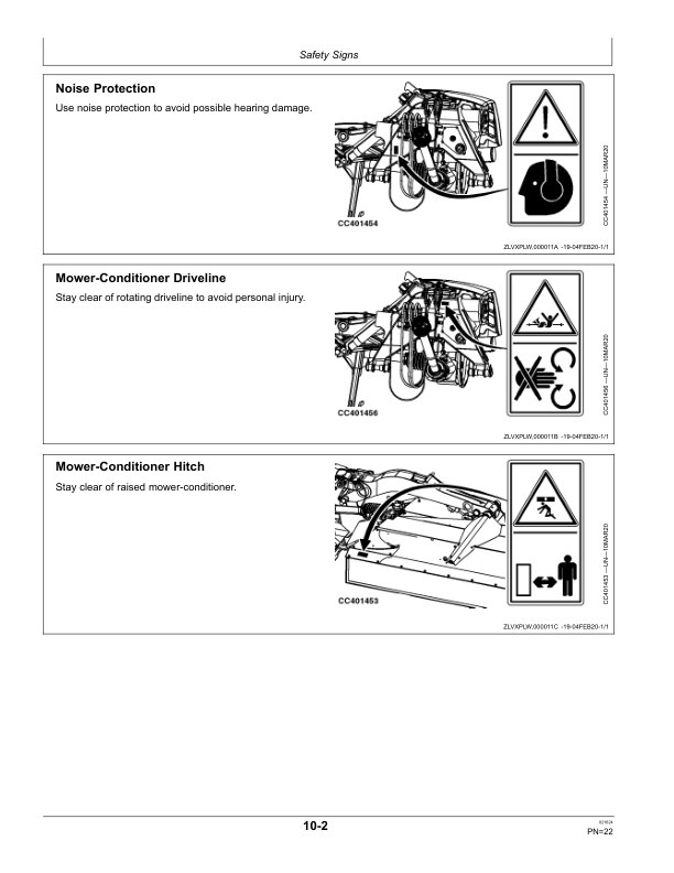 John Deere R310R, R350R Mower-Conditioner (European) Operator's Manual (OMFH353511) - Image 3