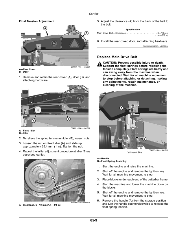 John Deere C450 Center Pivot Mower-Conditioner (000001-) (North American) Operator's Manual (OMFH353628) - Image 2