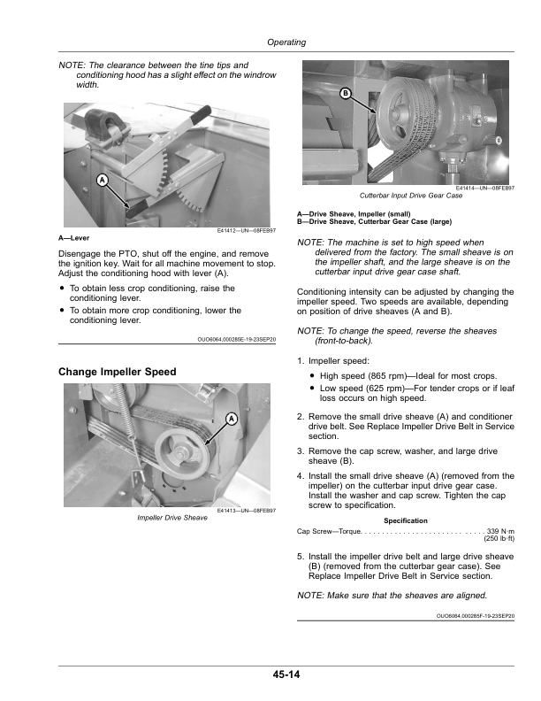 John Deere C450 Center Pivot Mower-Conditioner (000001-) (North American) Operator's Manual (OMFH353628) - Image 3
