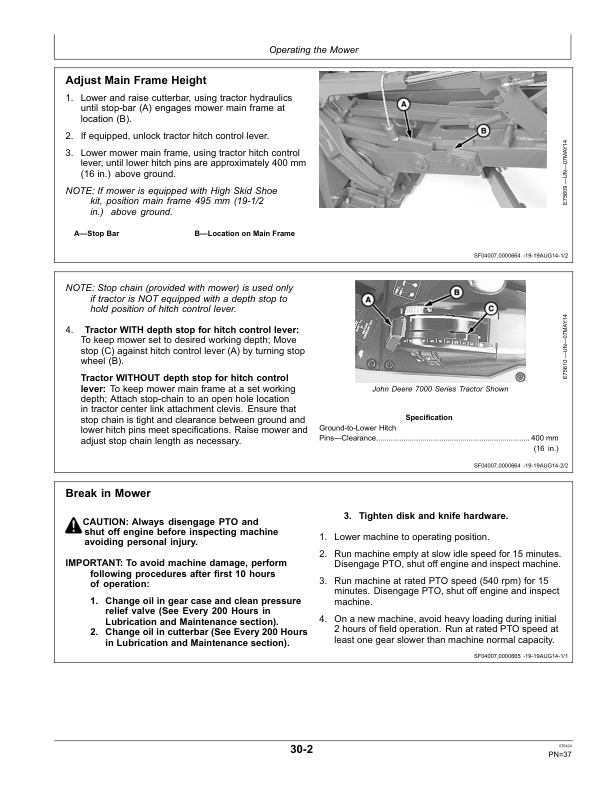John Deere R240, R280, R310 Rotary Disk Mowers (Serial No. 505447-) North America Operator's Manual (OMFH354431) - Image 2