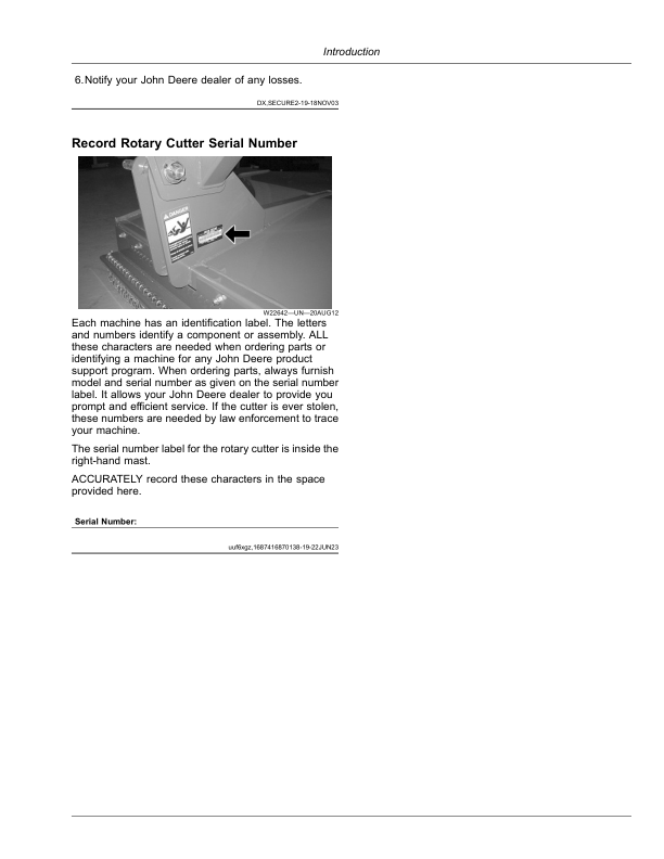 John Deere RC5M, RC6M, RC7M, RC6R & RC7R Single- Spindle Rotary Cutters (North American) Operator's Manual (OMFH354746) - Image 2