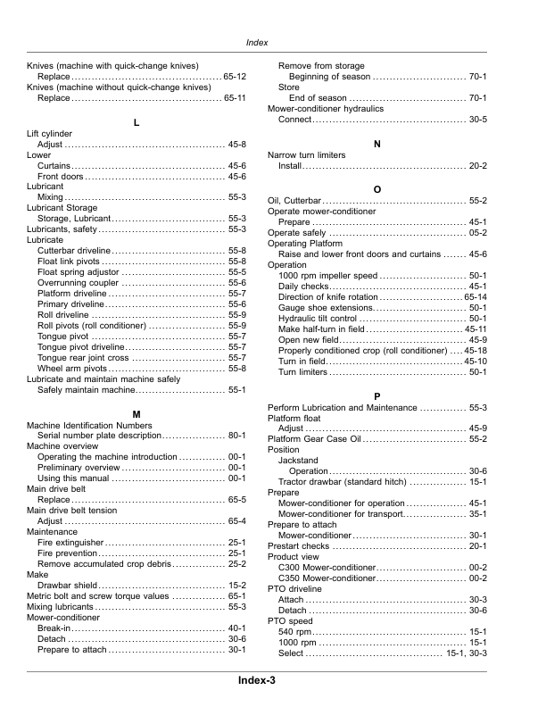 John Deere C300, C350 Center Pivot Mower-Conditioners Operator's Manual (OMFH355633) - Image 2