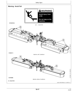 Alternative view of John Deere R870R, R950R, R990R Mower-Conditioners, R990M Mower Operator's Manual (OMFH355704)