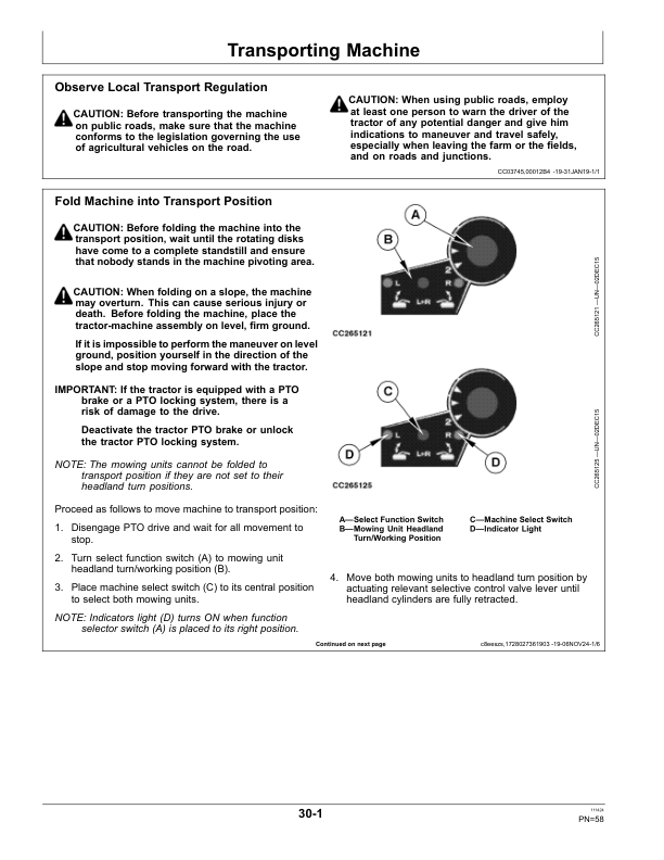 John Deere R870R, R950R, R990R Mower-Conditioners, R990M Mower Operator's Manual (OMFH355704) - Image 3