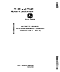 John Deere F310R, F350R Mower-Conditioners Operator's Manual (OMFH355718)