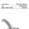John Deere 431 Beet Lifter-Loader Operator's Manual (OMGA10015)