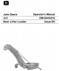 John Deere 431 Beet Lifter-Loader Operator's Manual (OMGA10015)