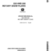 John Deere 250, 260 Rotary Snow Plows Operator's Manual (OMGA10219)