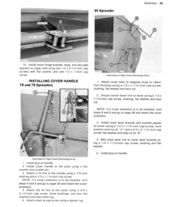 Alternative view of John Deere 76, 79, 85, 87 Flail Spreaders Operator's Manual (OMGA10232)