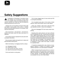 Alternative view of John Deere 280 Rotary Snow Plow Operator's Manual (OMGA10234)