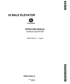 John Deere 33 Bale Elevator Operator's Manual (OMGA10236)