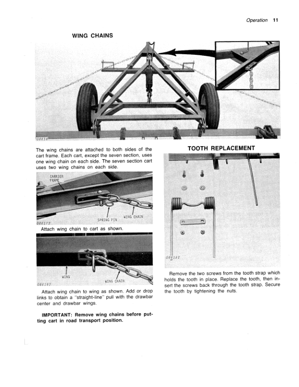 John Deere 1800 Wheel Drawbar Cart & Harrow Sections Operator's Manual (OMGA10463) - Image 2