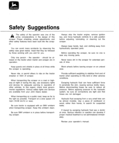 Alternative view of John Deere 200, 650 Hydraulic-Controlled Scraper Operator's Manual (OMGA10481)