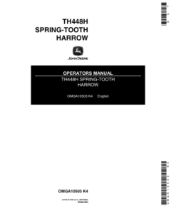 John Deere TH448H Spring-Tooth Harrow Operator's Manual (OMGA10503)