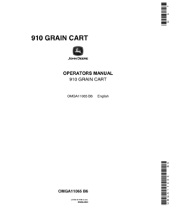 John Deere 910 Grain Cart Operator's Manual (OMGA11065)