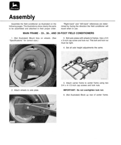 Alternative view of John Deere 1855 Field Conditioner Operator's Manual (OMGA11115)