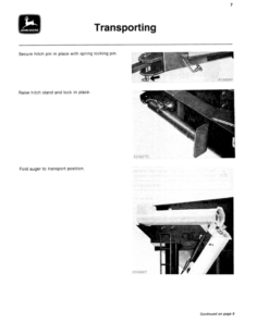 Alternative view of John Deere 1210A Grain Cart Operator's Manual (OMGA11294)