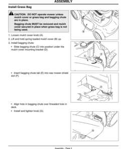 Alternative view of John Deere M10, M21 & M23 21-Inch Sabre Rotary Walk-Behind Mowers (010001-) Operator's Manual (OMGC00037)