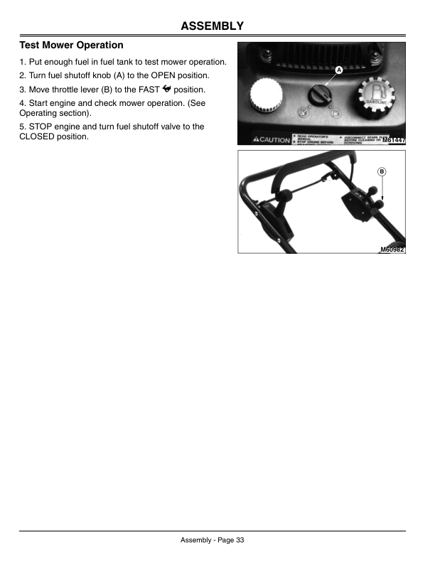 John Deere JX85 21-Inch Commercial Walk Behind Rotary Mower (010001-) Operator's Manual (OMGC00190) - Image 2