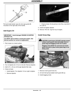 Alternative view of John Deere SP6211 & SP6213 21-Inch Walk-Behind Rotary Mower (Scotts) (010001-) Operator's Manual (OMGC00390)