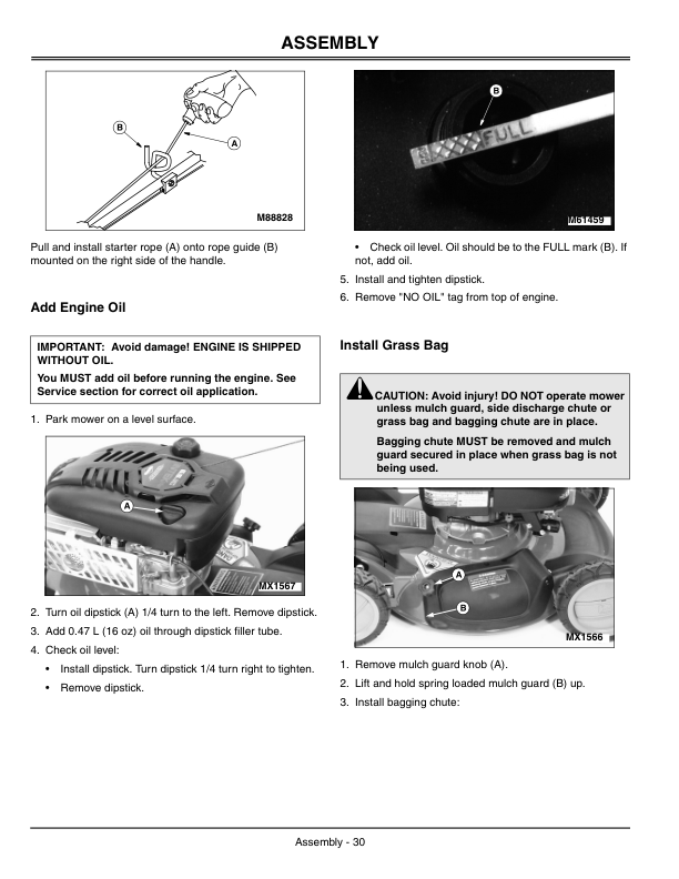 John Deere SP6211 & SP6213 21-Inch Walk-Behind Rotary Mower (Scotts) (010001-) Operator's Manual (OMGC00390) - Image 2