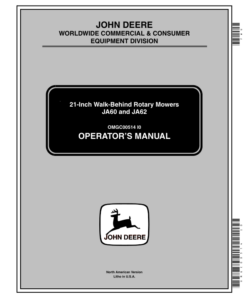 John Deere JA60 & JA62 Rotary Mowers North America (100001- ) Operator's Manual (OMGC00514)