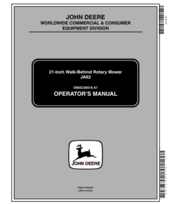 John Deere JA62 Walk-Behind Rotary Mower Operator's Manual (OMGC00518)