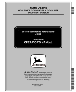 John Deere JS63E 21-Inch Walk-Behind Rotary Mower (100001-) Operator's Manual (OMGC00550)