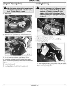 Alternative view of John Deere JS63C 21-Inch Walk Behind Rotary Mower (010001-) Operator's Manual (OMGC00669)
