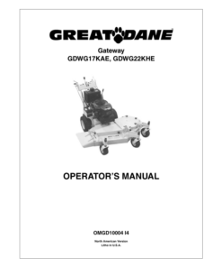 John Deere Great Dane Gateway Mower Operator's Manual (OMGD10004)