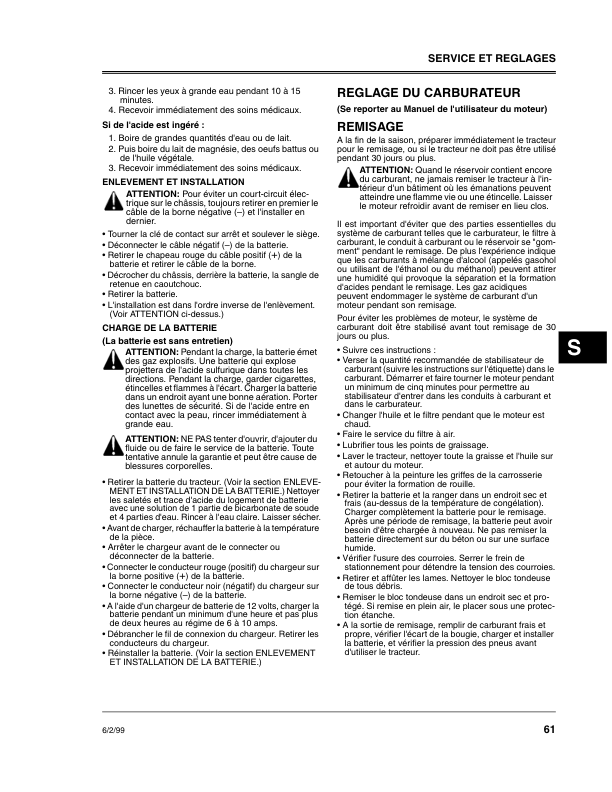 John Deere 38, 42, 46-Inch Sabre Lawn Tractors (1438G, 1542G/H, 15.538G/H, 1642G/h, 1646H, 1642 V-Twin H & 1646 V-Twin H) Operator's Manual (OMGX10226) - Image 2