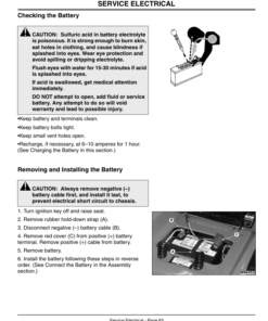 Alternative view of John Deere 1438GS, 1438HS, 1542HS, & 1646HS Sabre Lawn Tractors (010001-020000) Operator's Manual (OMGX10317)