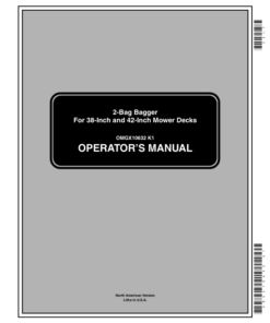 John Deere 2-Bag Sabre Bagger 38-Inch & 42-Inch Mower Decks Operator's Manual (OMGX10632)