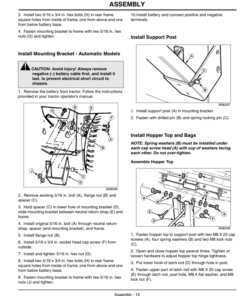 Alternative view of John Deere 2-Bag Sabre Bagger 38-Inch & 42-Inch Mower Decks Operator's Manual (OMGX10632)