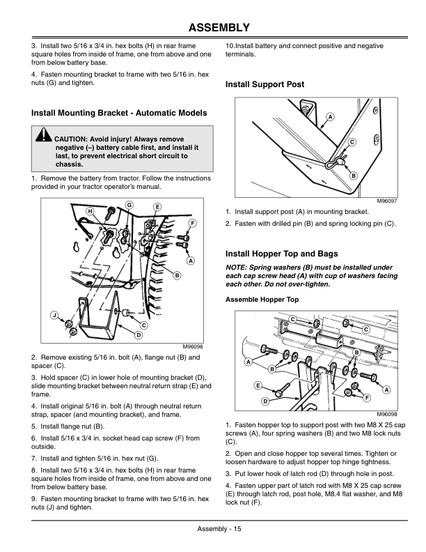 John Deere 2-Bag Sabre Bagger 38-Inch & 42-Inch Mower Decks Operator's Manual (OMGX10632) - Image 2