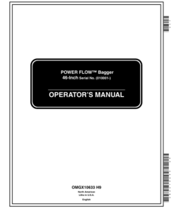 John Deere 46-Inch Power Flow Bagger (010001-) Operator's Manual (OMGX10633)