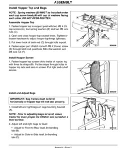 Alternative view of John Deere 46-Inch Power Flow Bagger (010001-) Operator's Manual (OMGX10633)