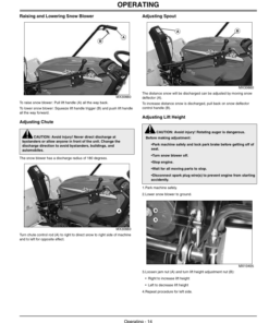 Alternative view of John Deere 42 Inch Snow Blower, for G110, L100, L105, L107, L108, 110, L111, L115, L118, L120, L130, LA145 Operator's Manual (OMGX20482)