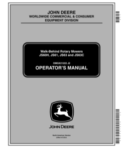 John Deere JS60H, JS61, JS63 & JS63C Walk-Behind Rotary Mowers North America (110001-130000) Operator's Manual (OMGX21222)