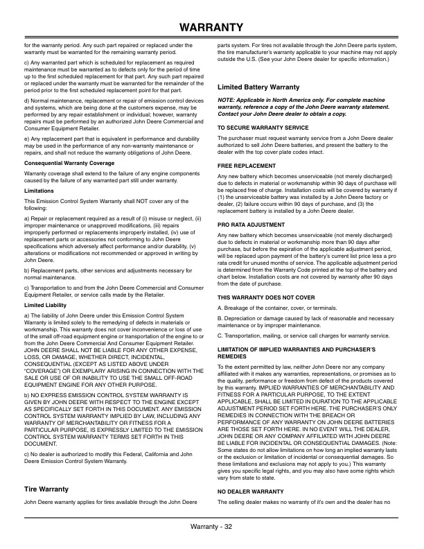 John Deere JA62 Walk-Behind Rotary Mower (110001-) Operator's Manual (OMGX21223) - Image 2