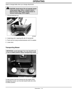Alternative view of John Deere Walk-Behind Rotary Mower JX75 (110001-) Operator's Manual (OMGX21224)