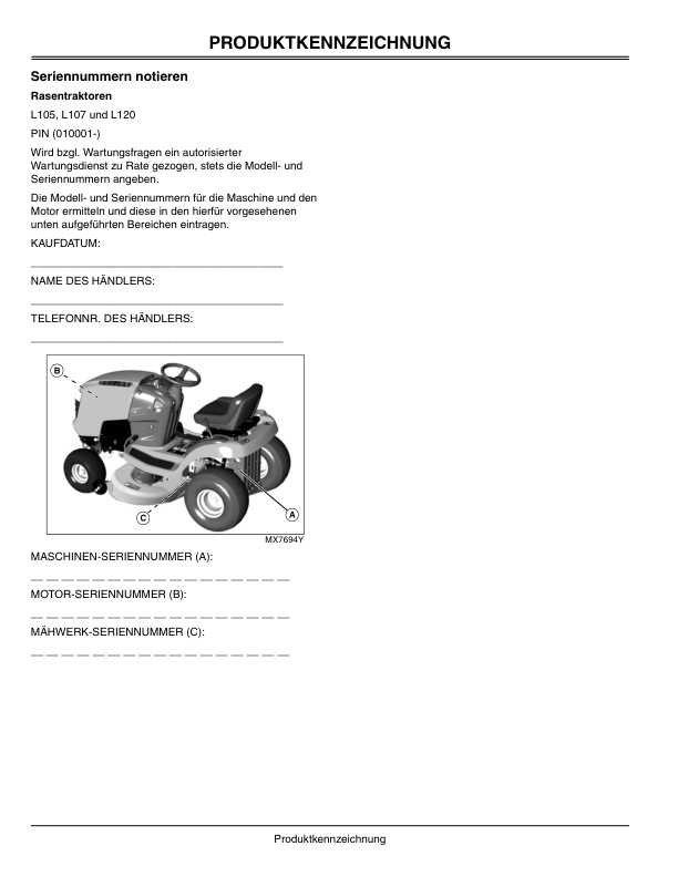 John Deere L105, L107. & L120 Lawn Tractors Export Edition (010001- ) Operator's Manual (OMGX21355) - Image 3