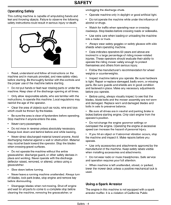 Alternative view of John Deere G110 Garden Tractor (010001-) Operator's Manual (OMGX21456)