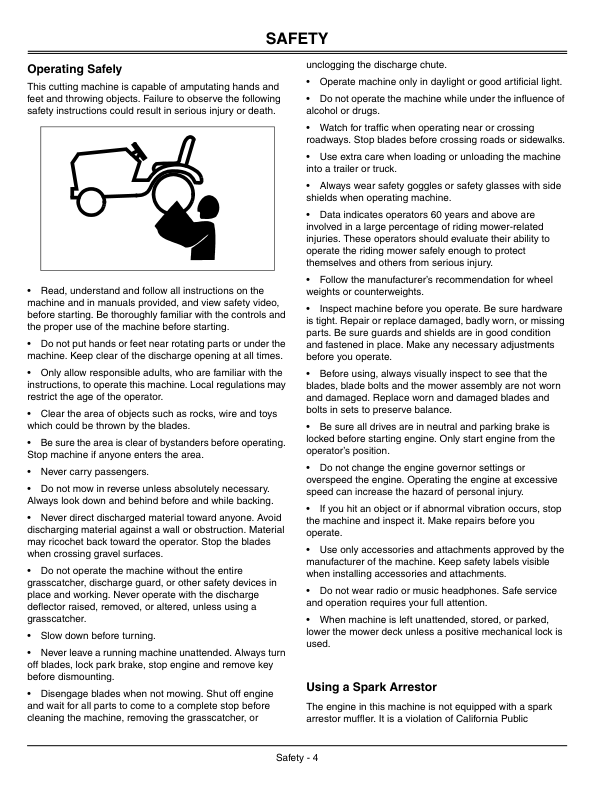 John Deere G110 Garden Tractor (010001-) Operator's Manual (OMGX21456) - Image 2