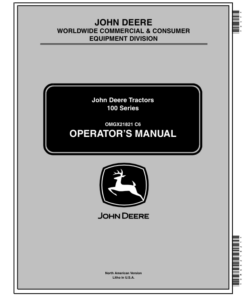 John Deere 102, 115, 125, 135, 145, 155C & 190C Lawn & Garden Tractors (Includes LT) North America (010001- ) Operator's Manual (OMGX21821)