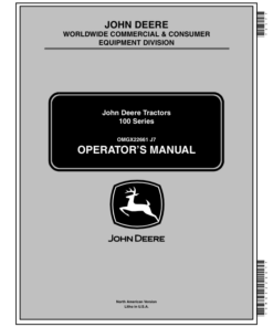 John Deere 100 Series Lawn Tractors North America (010001-200000) Operator's Manual (OMGX22661)