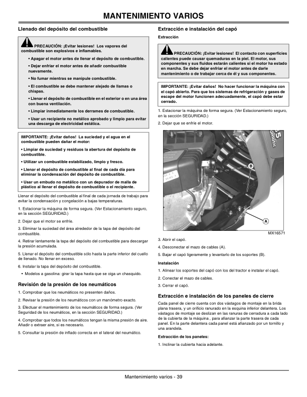 John Deere Tractors X110, X120, X140 (Export Version) Operator's Manual (OMGX23442) - Image 3