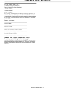 Alternative view of John Deere JS26, JS36, JS46 Walk-Behind Mower (010001-) Operator's Manual (OMGX23530)